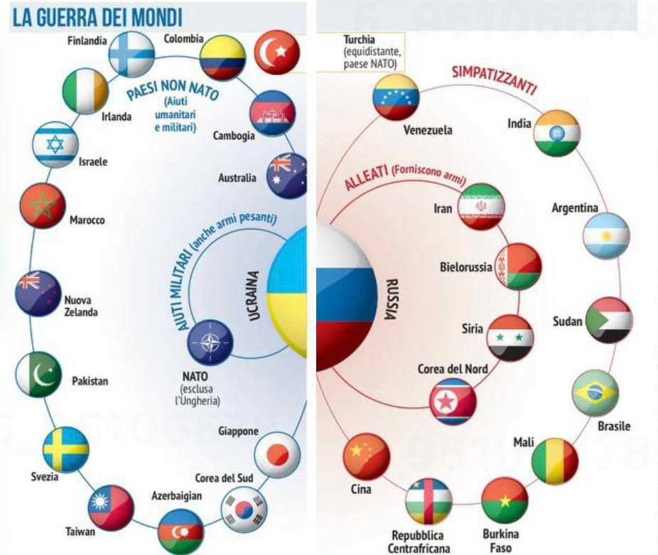 Союзники России и Украины инфографика